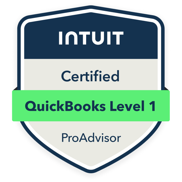 quickbooks-online-certification-level-1 QuickBooks Certified ProAdvisor Level 1 badge